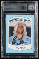 Ric Flair Signed 1982 PWE Wrestling All-Stars Series A Reprint Card (BGS | Autograph Graded BGS 10) at PristineAuction.com
