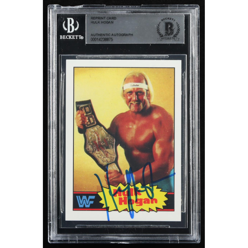 Hulk Hogan Signed 1985 Topps WWF #1 Reprint Card (BGS) | Pristine Auction