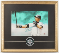 Ichiro Suzuki Signed Marlins Custom Framed Photo Display (PSA) at PristineAuction.com