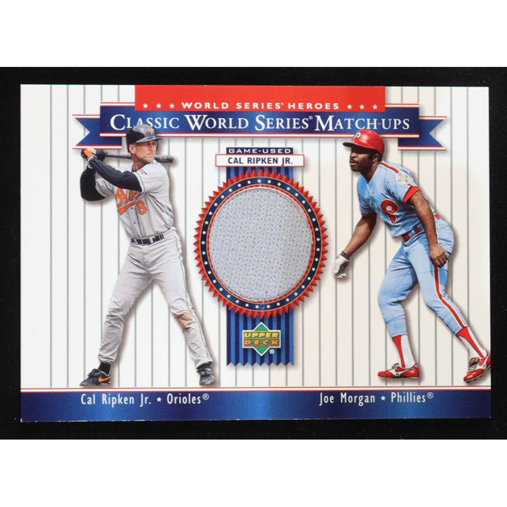 Cal Ripken Jr. / Joe Morgan 2002 Upper Deck World Series Heroes Classic Match-Ups Memorabilia #MU83 / Pants at PristineAuction.com