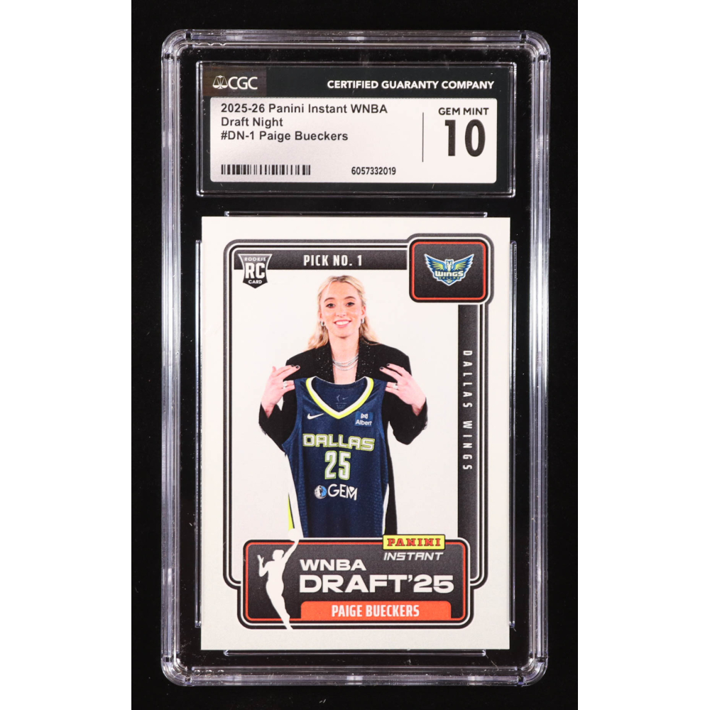 Paige Bueckers 2025-26 Panini Instant WNBA Draft Night #DN1 RC (CGC 10) at PristineAuction.com