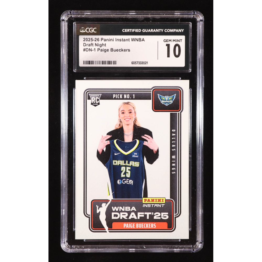 Paige Bueckers 2025-26 Panini Instant WNBA Draft Night #DN1 RC (CGC 10) at PristineAuction.com