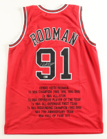 Dennis Rodman Signed Career Highlight Stat Jersey (Beckett) at PristineAuction.com