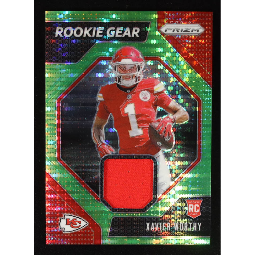Xavier Worthy 2024 Panini Prizm Rookie Gear Neon Green Pulsar #5 RC at PristineAuction.com