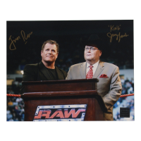 Jerry "King" Lawler & Jim Ross Signed WWE 8x10 Photo (Playball Ink) at PristineAuction.com