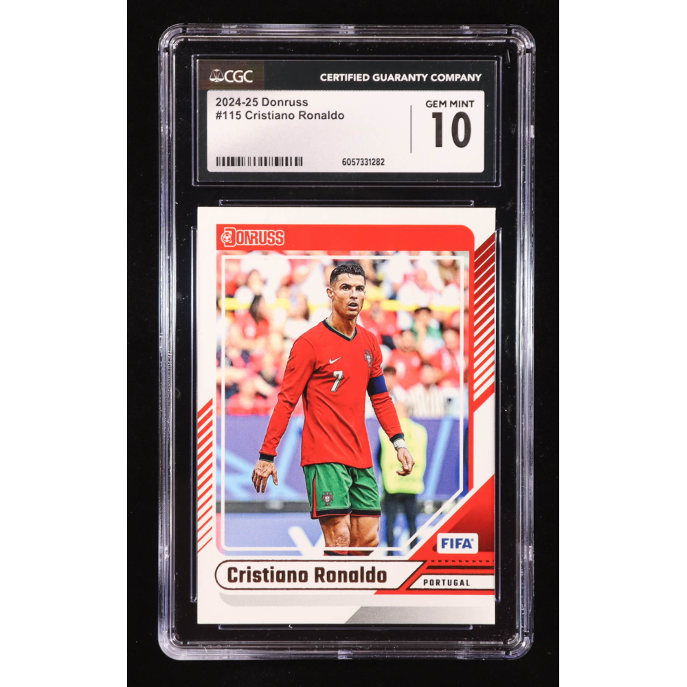 Cristiano Ronaldo 2024-25 Donruss #115 (CGC 10) at PristineAuction.com