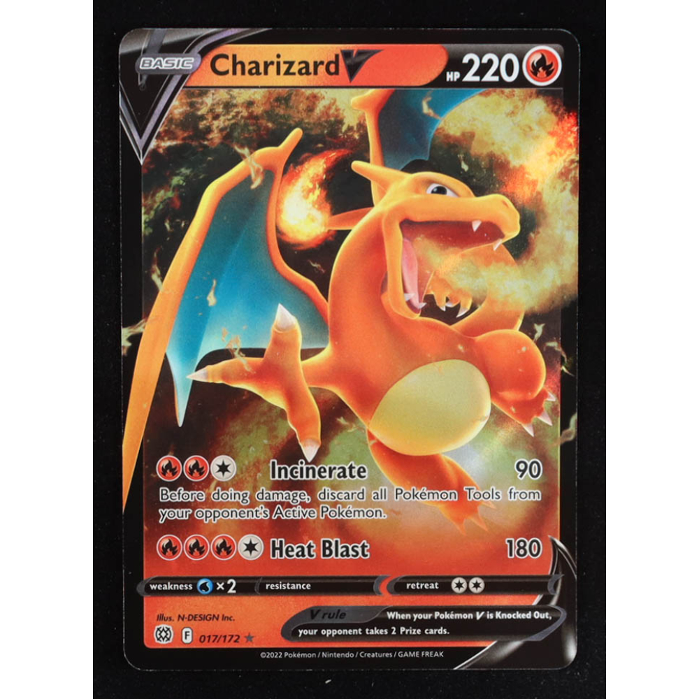 Charizard V 2022 Pokemon Sword and Shield Brilliant Stars #017 at PristineAuction.com