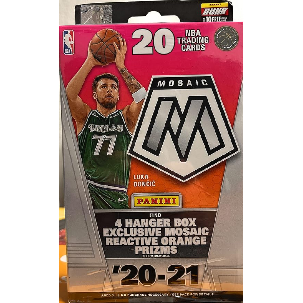 2020-21 Panini Mosaic Basketball Hanger Box with (20) Cards at PristineAuction.com