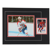 Guy Lafleur Signed Cut Lithograph Display with 8x10 Photo (JSA) at PristineAuction.com
