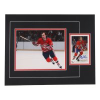 Guy Lafleur Signed Cut Lithograph Display with 8x10 Photo (JSA) at PristineAuction.com