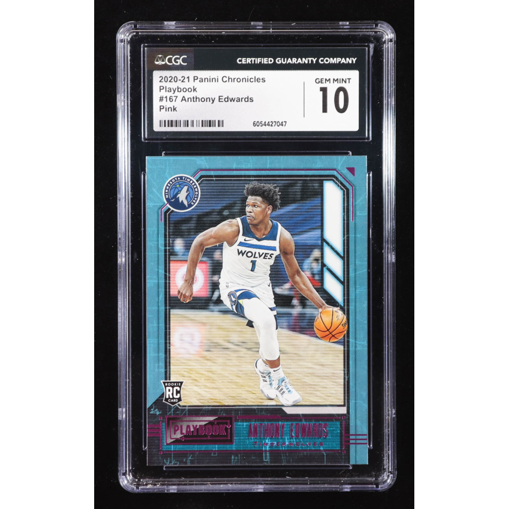 Anthony Edwards 2020-21 Panini Chronicles Pink #167 Playbook RC (CGC 10) at PristineAuction.com