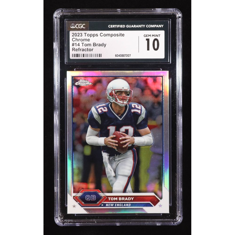 Tom Brady 2023 Topps Composite Chrome Refractors #14 (CGC 10) at PristineAuction.com