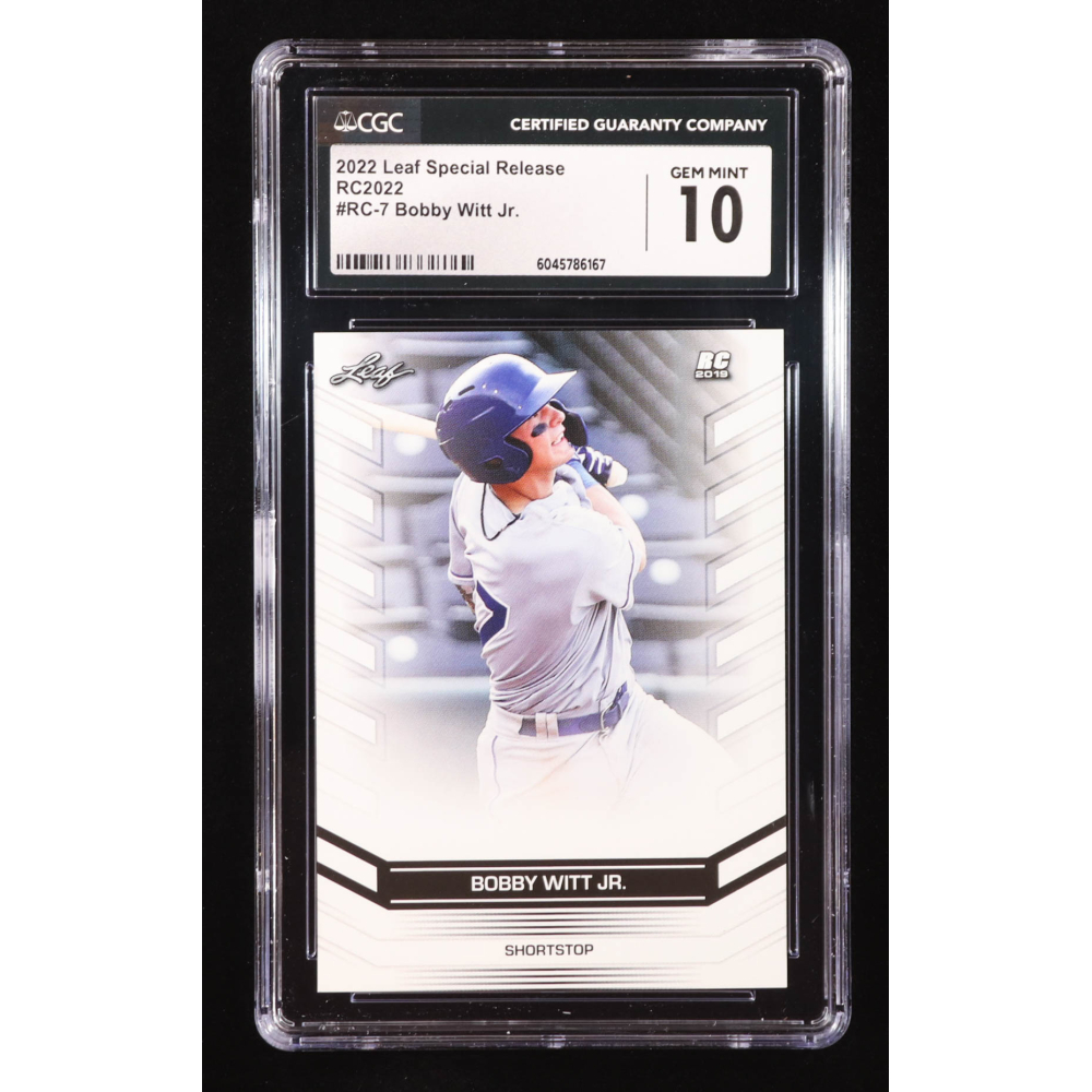 Bobby Witt Jr. 2022 Leaf Special Release RC2022 #RC7 RC (CGC 10) at PristineAuction.com
