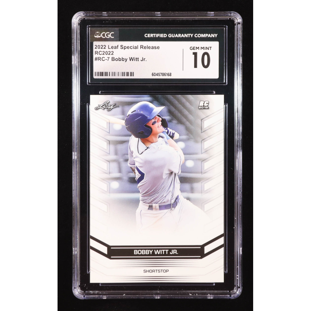 Bobby Witt Jr. 2022 Leaf Special Release RC2022 #RC7 RC (CGC 10) at PristineAuction.com