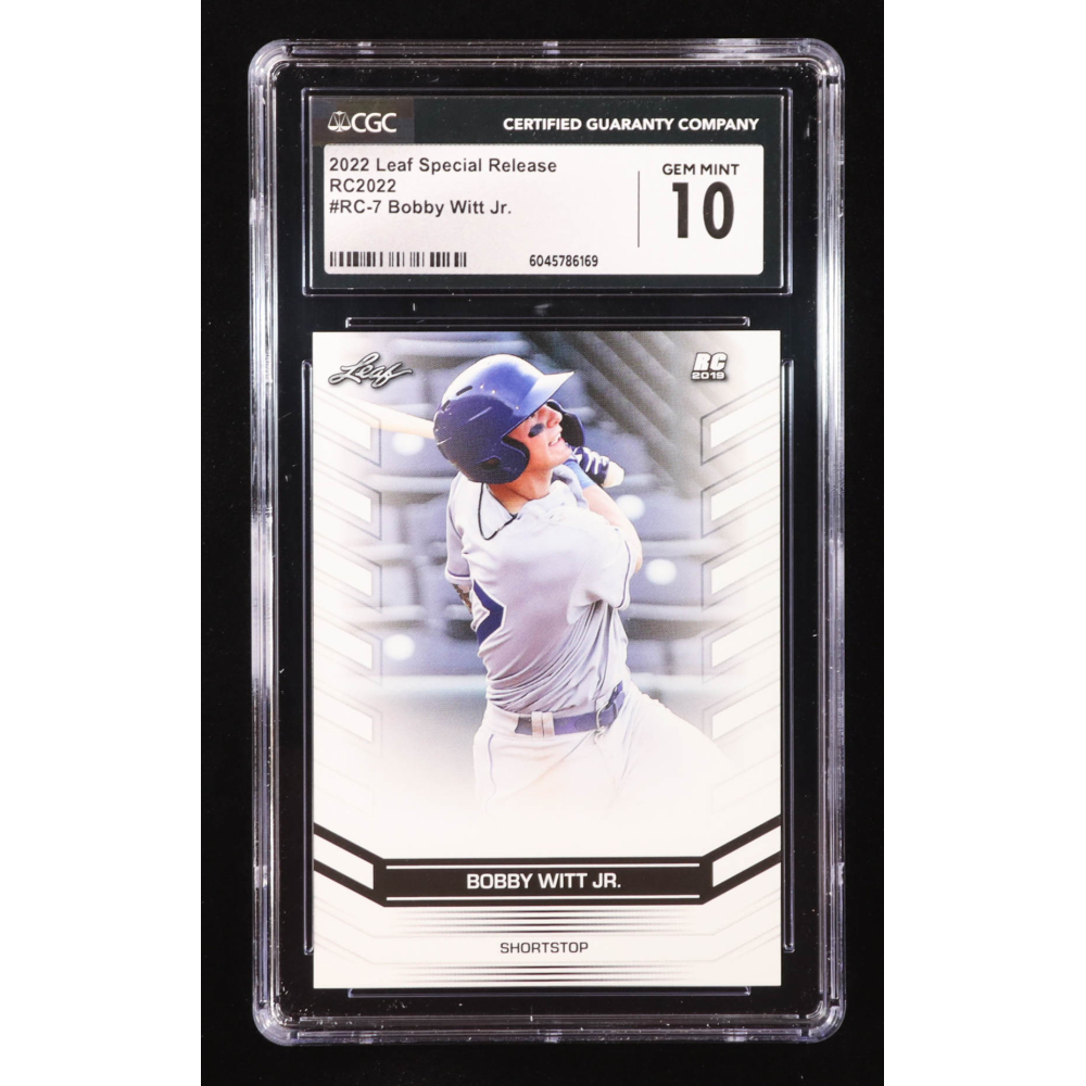 Bobby Witt Jr. 2022 Leaf Special Release RC2022 #RC7 RC (CGC 10) at PristineAuction.com