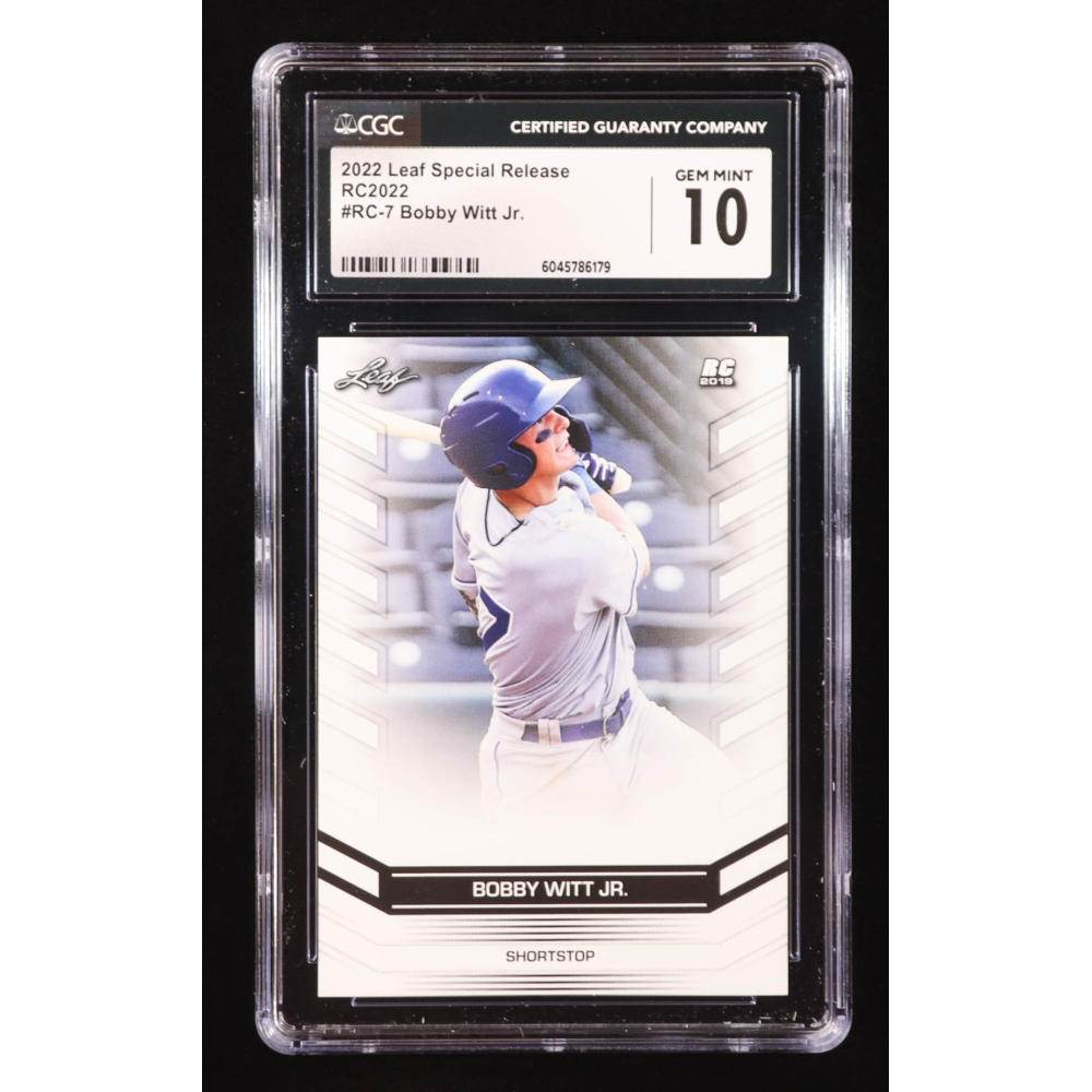 Bobby Witt Jr. 2022 Leaf Special Release RC2022 #RC7 RC (CGC 10) at PristineAuction.com