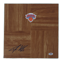 Tyler Kolek Signed Knicks Logo 12x12 Floor Piece (PSA) at PristineAuction.com