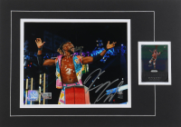 Kofi Kingston Signed WWE Custom Matted Photo Display with 2022 Panini Prizm WWE Wrestling Prizmatic Entrances Silver Kofi Kingston (Fanatics) at PristineAuction.com