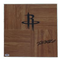 Reed Sheppard Signed Rockets Logo 12x12 Floor Piece (PSA) at PristineAuction.com