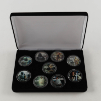 "Star Wars" LE Silver $1 Dollar Coin Set With (9) Colorized Coins with Original Display Case at PristineAuction.com