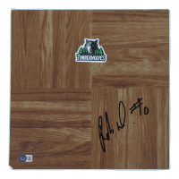 Rob Dillingham Signed Timberwolves Logo 12x12 Floor Piece (Beckett) at PristineAuction.com