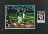 Khris Davis Signed Athletics Custom Matted Photo Display (Fanatics & MLB) at PristineAuction.com
