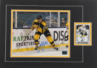 Hampus Lindholm Signed Bruins Custom Matted Photo Display (Lindholm) at PristineAuction.com
