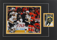 David Pastrnak Signed Bruins Custom Matted Photo Display (Pastrnak) at PristineAuction.com