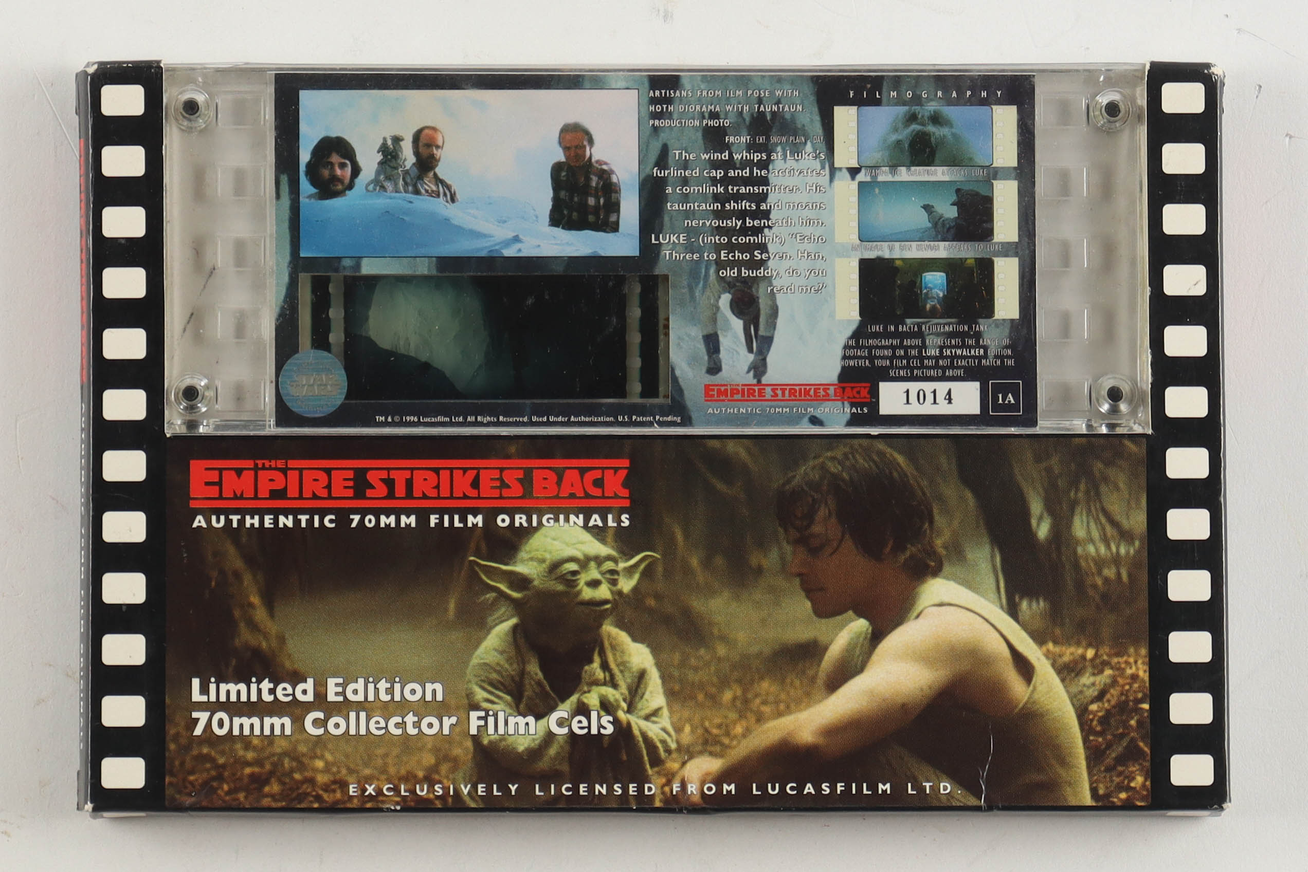 "Star Wars: The Empire Strikes Back" 1996 Original 70mm Film Cell In Original Sealed Package at PristineAuction.com "Star Wars: The Empire Strikes Back" 1996 Original 70mm Film Cell In Original Sealed Package at PristineAuction.com