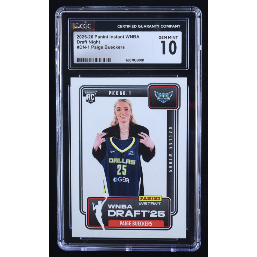Paige Bueckers 2025-26 Panini Instant Draft Night #DN1 RC (CGC 10) at PristineAuction.com