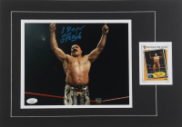 Iron Sheik Signed WWE Custom Matted Photo Display (JSA) at PristineAuction.com