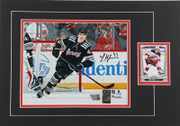 Luke Hughes Signed Devils Custom Matted Photo Display (Fanatics) at PristineAuction.com
