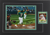 Khris Davis Signed Athletics Custom Matted Photo Display (Fanatics & MLB) at PristineAuction.com