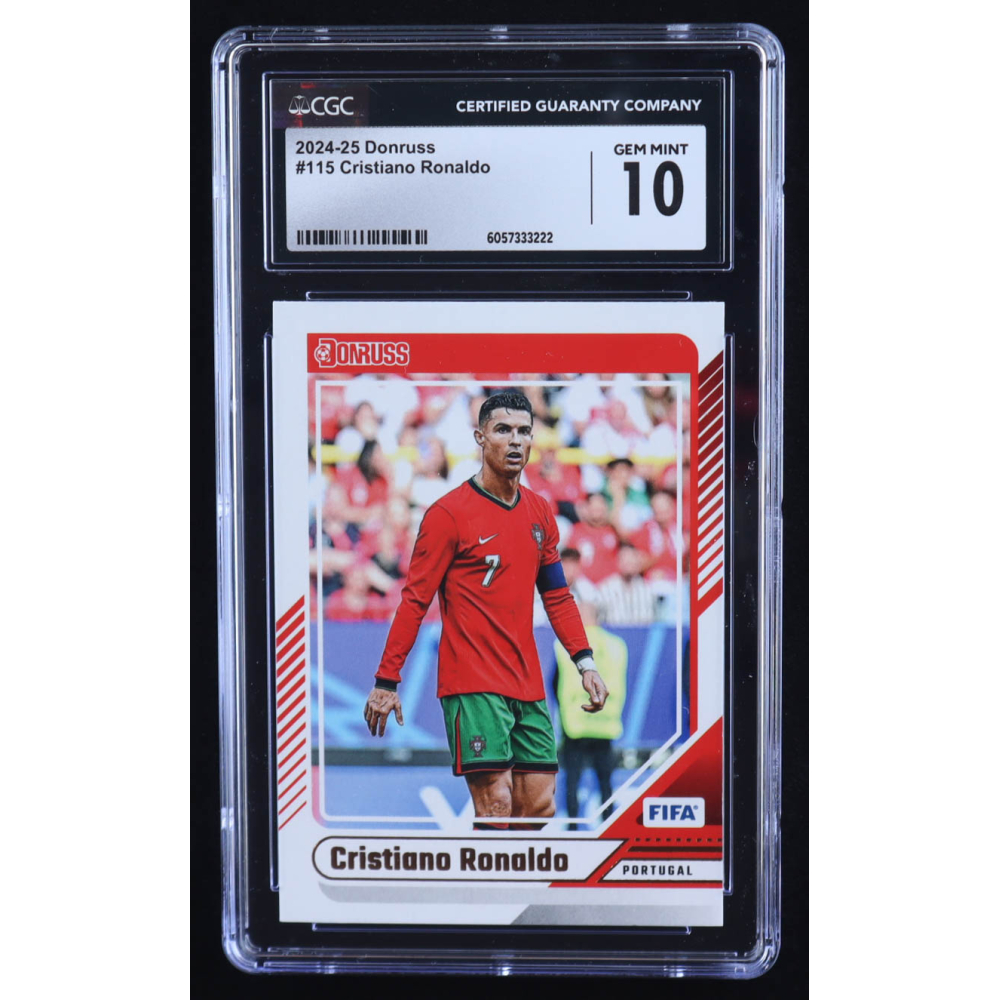 Cristiano Ronaldo 2024-25 Donruss #115 (CGC 10) at PristineAuction.com