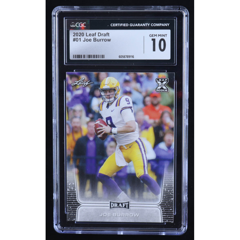 Joe Burrow 2020 Leaf Draft #1 RC (CGC 10) at PristineAuction.com