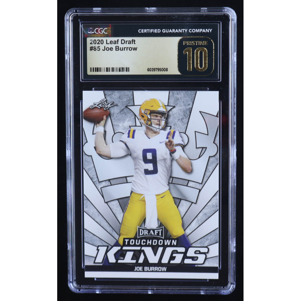Joe Burrow 2020 Leaf Draft #85 TK RC (CGC 10 | Pristine Black Label) at PristineAuction.com