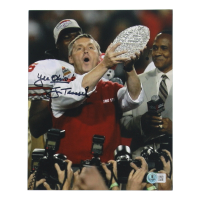 Jim Tressel Signed Ohio State Buckeyes 8x10 Photo Inscribed "Yea Ohio!" (Beckett) at PristineAuction.com