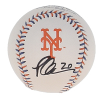 Pete Alonso Signed Mets Logo OML Baseball (JSA) at PristineAuction.com