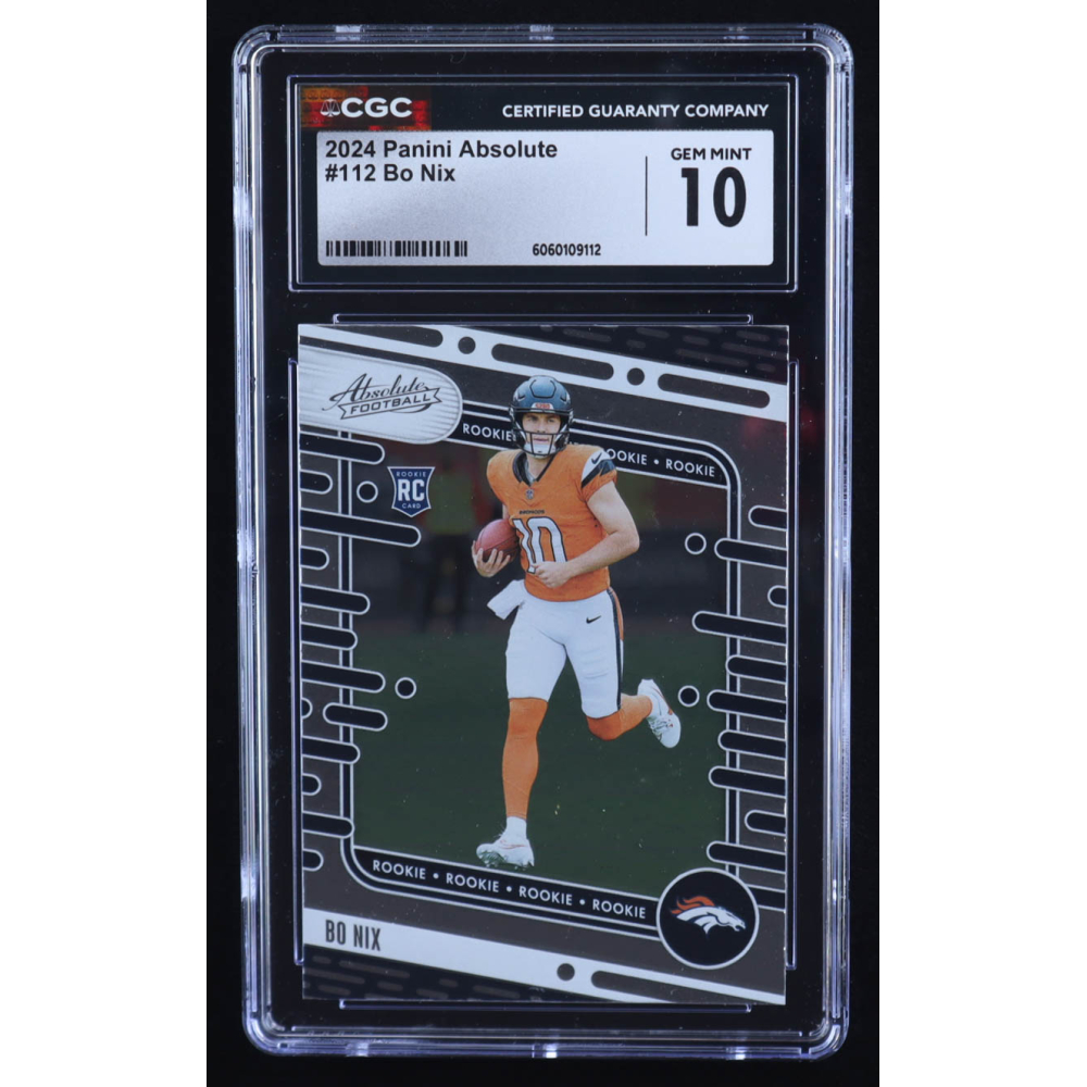 Bo Nix 2024 Absolute #112 RC (CGC 10) at PristineAuction.com