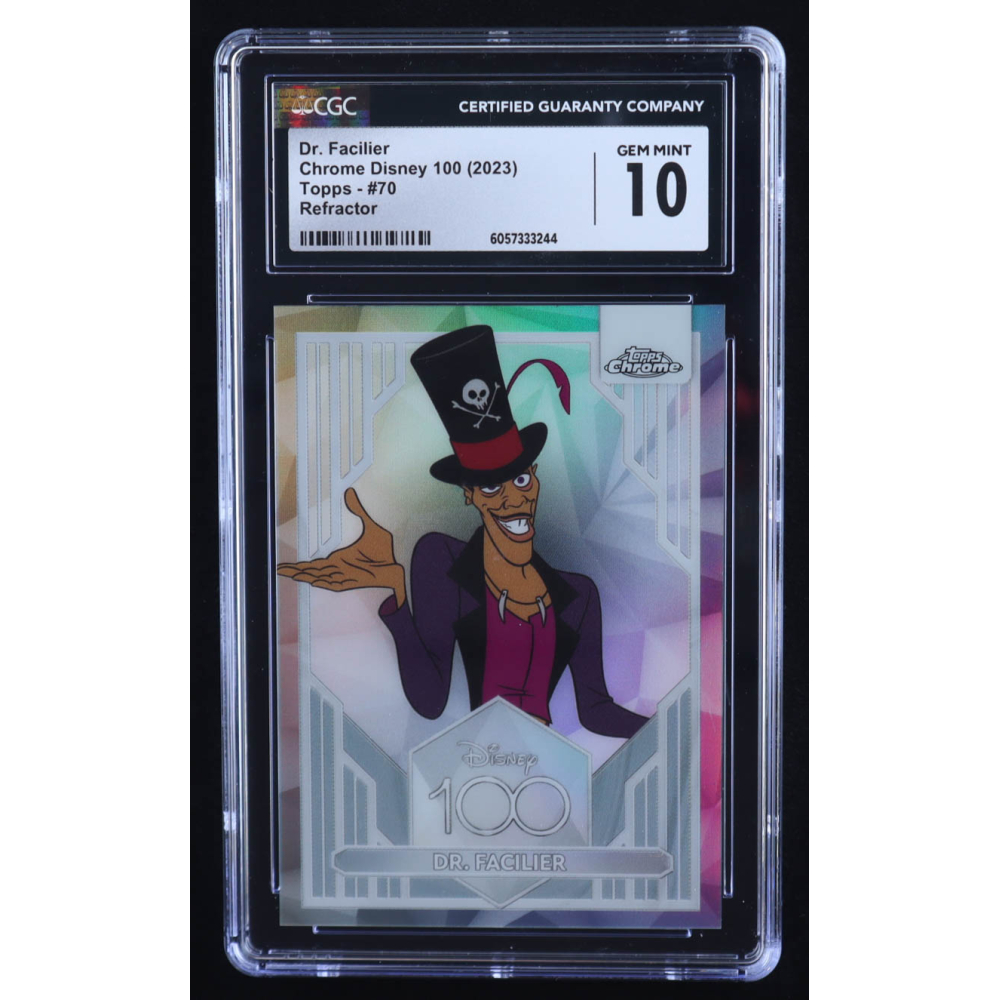 Dr. Facilier 2023 Topps Chrome UK Disney 100 Years of Wonder Refractors #70 (CGC 10) at PristineAuction.com