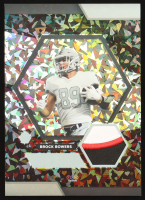 2024 #07 Trucreator Brock Bowers Jumbo Relic Silver Cracked Ice SP #JC-BB at PristineAuction.com