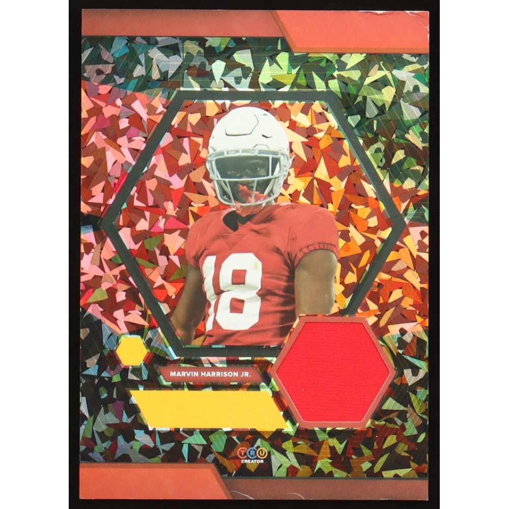 2024 #12 Trucreator Marvin Harrison Jr. Jumbo Relic #JC-MHJ Rookie Card at PristineAuction.com