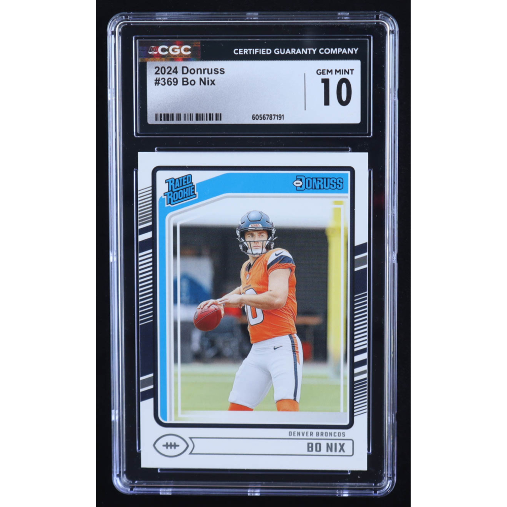 Bo Nix 2024 Donruss #369 RR RC (CGC 10) at PristineAuction.com