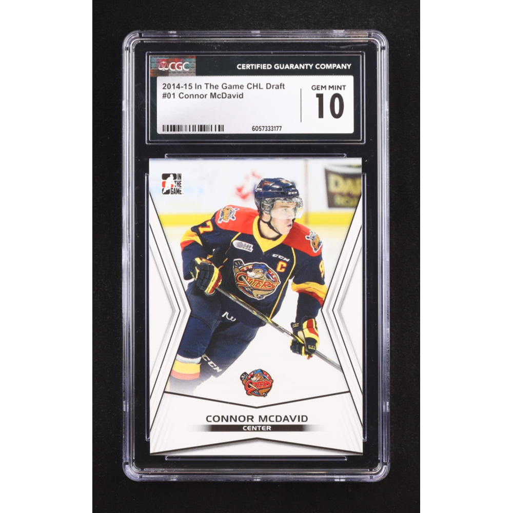 Connor McDavid 2014-15 In The Game CHL Draft #01 RC (CGC 10) at PristineAuction.com