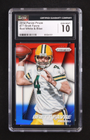 Brett Favre 2014 Panini Prizm Prizms Red White and Blue #77 (CGC 10) at PristineAuction.com