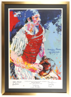 7 Time Yankees Greats Signed LeRoy Neiman "Thurman Munson" Custom Framed Art Print Display (PSA) at PristineAuction.com