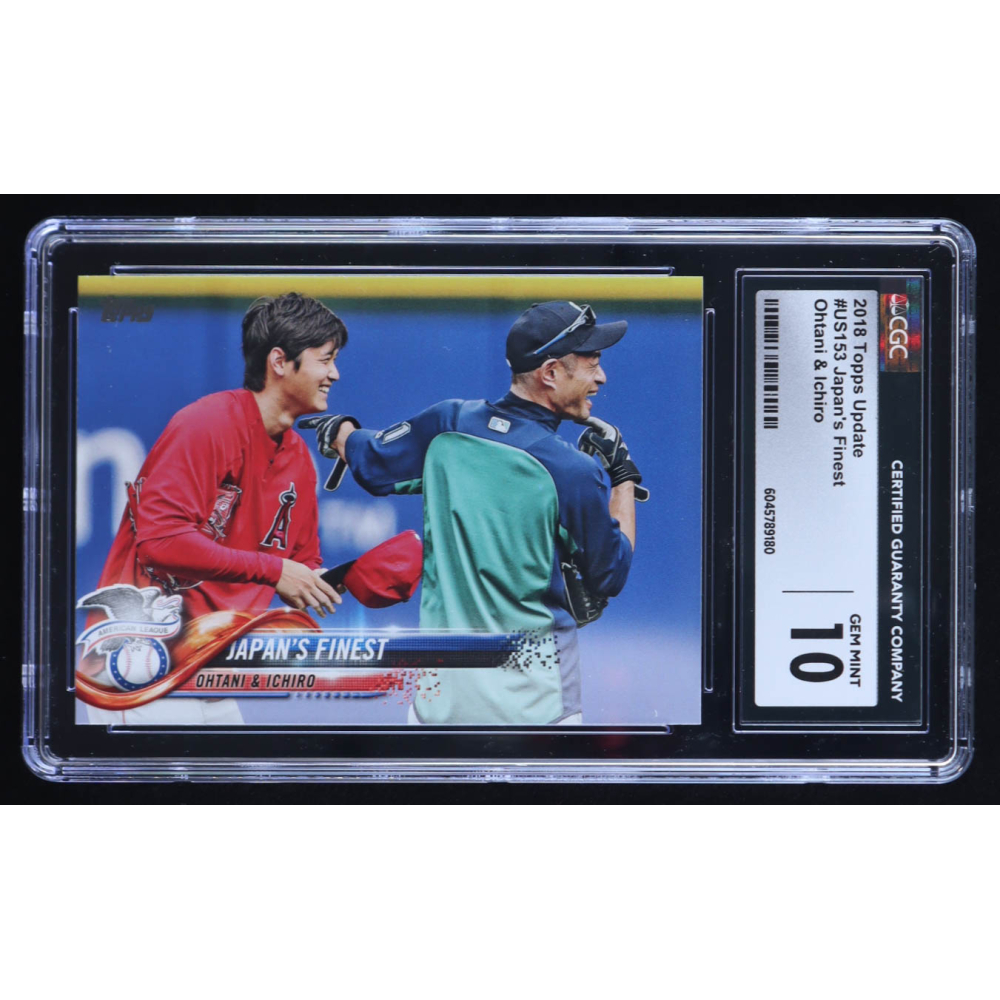 Shohei Ohtani RC / Ichiro Suzuki 2018 Topps Update #US153 / Japan's Finest (CGC 10) at PristineAuction.com