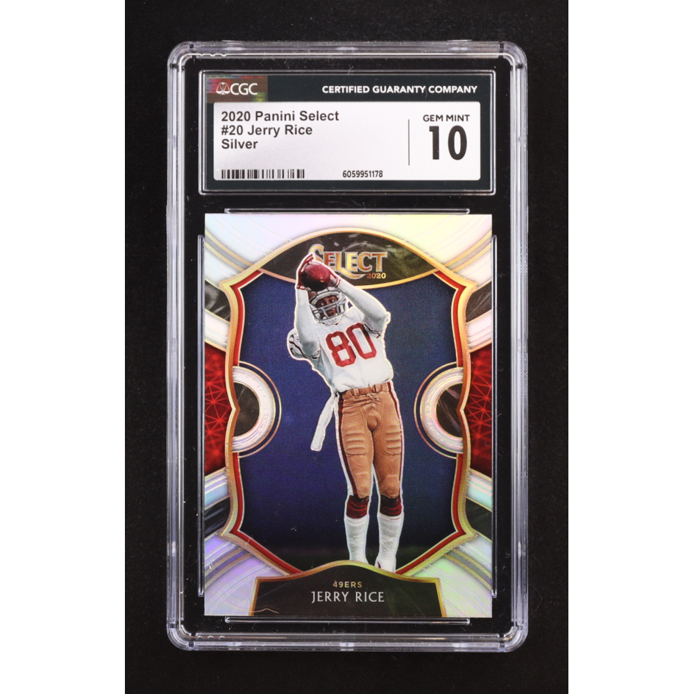 Jerry Rice 2020 Panini Select Silver #20 (CGC 10) at PristineAuction.com