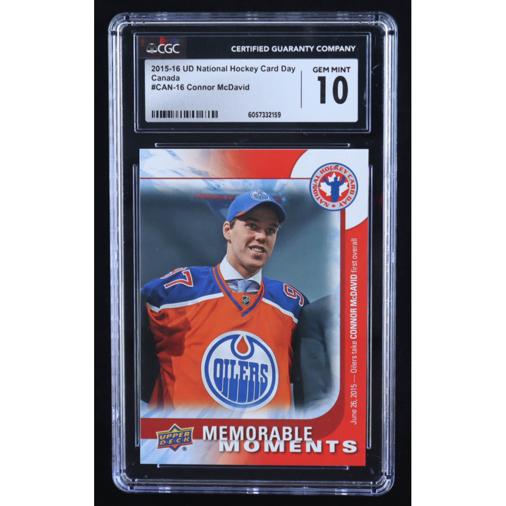 Connor McDavid 2015-16 Upper Deck National Hockey Card Day Canada #CAN16 MM RC (CGC 10) at PristineAuction.com