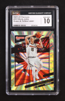 Nikola Jokic 2021-22 Donruss Holo Green and Yellow Laser #28 (CGC 10) at PristineAuction.com